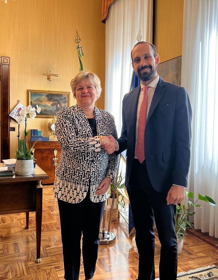 Il prefetto Francesca De Carlini ha incontrato il neoeletto sindaco di Pavia Michele Lissia