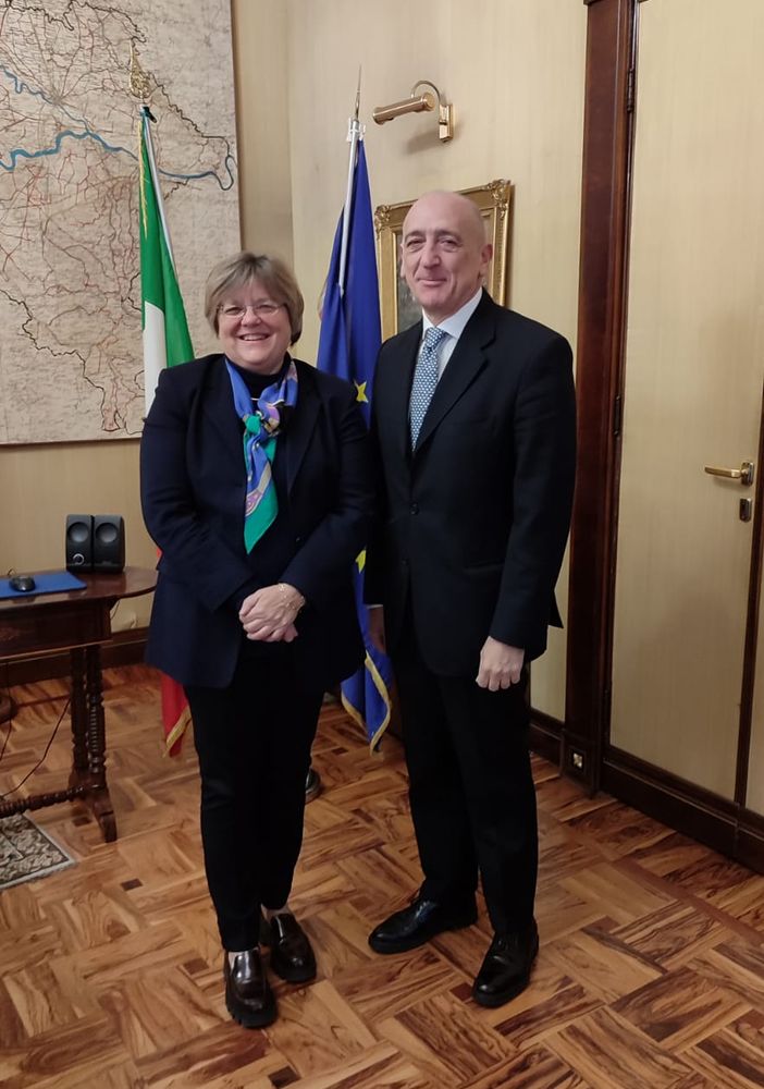 Pavia: il nuovo questore Nicola Falvella entra in servizio e incontra il prefetto De Carlini