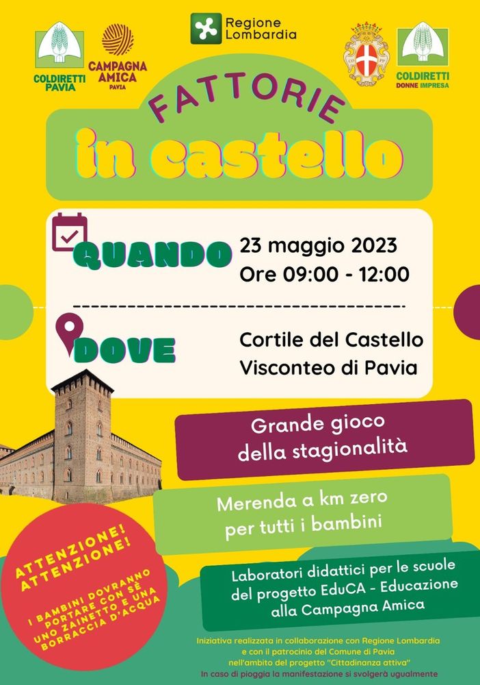 Scuola, centinaia di bambini alla festa dell’educazione alimentare di Coldiretti