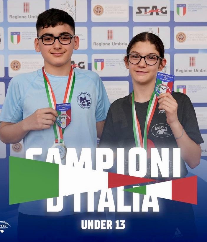 Tennistavolo campionati italiani giovanili, cavalcata inarrestabile di Gabriel Deleraico. Trionfo nel doppio misto con Matilde Buzzoni