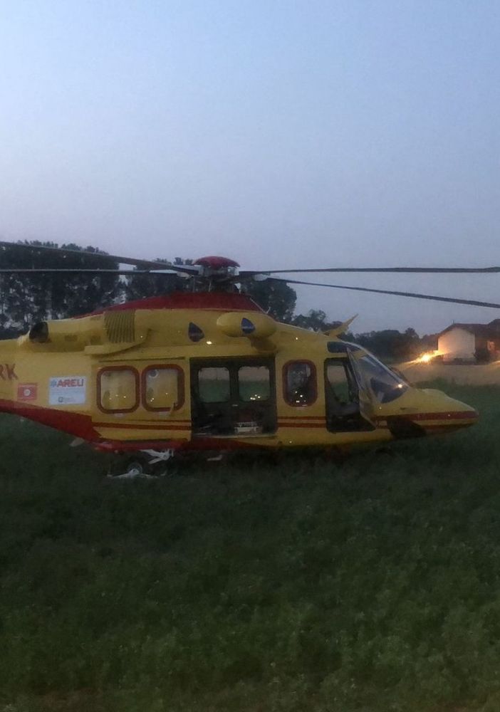 Corbetta: malore improvviso in bicicletta, 53enne elitrasportato in ospedale