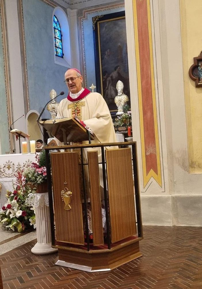 Balossa Bigli: il vescovo in visita alla chiesa parrocchiale