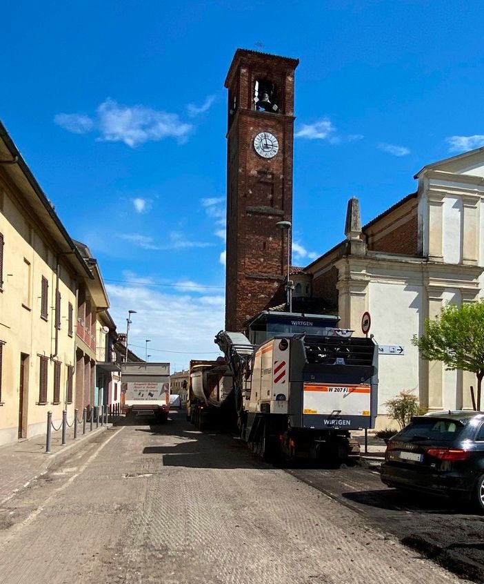 Ferrera Erbognone: al via i lavori di asfaltatura nel centro abitato