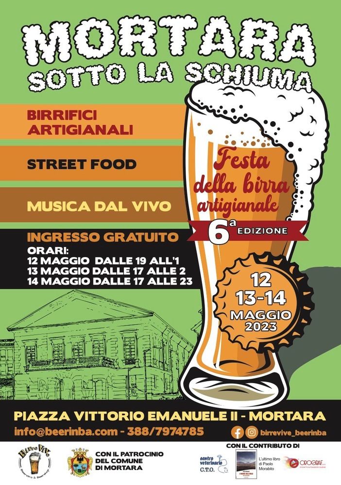 “Mortara sotto la schiuma” e “Robbio beer fest”, un maggio di grandi eventi con Beerinba