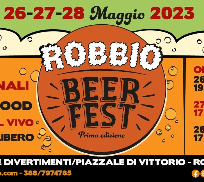 Con la “Robbio Beer Fest” birra artigianale, street food, musica e degustazioni. Presto le nuove date di “Mortara sotto la schiuma”