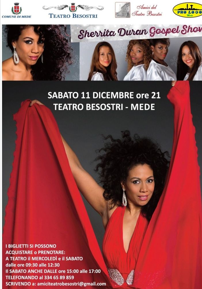 Mede, attesa per il concerto Gospel di Sherrita Duran al Teatro Besostri