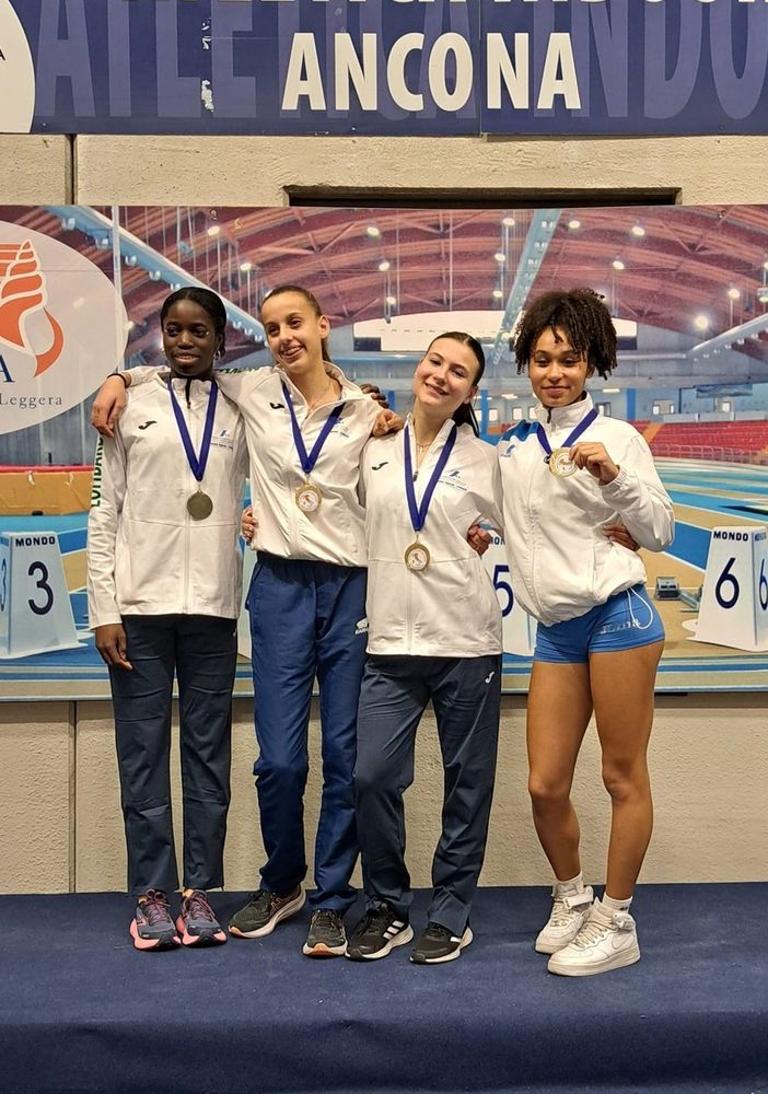 Atletica Vigevano: la cadetta Laura Caresana vola sui 60 metri indoor e vince la staffetta 4x1giro con la Lombardia