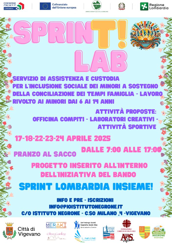Vigevano, vacanze scolastiche inclusive: al via le prime proposte nell’ambito di “Sprint! Lombardia Insieme”