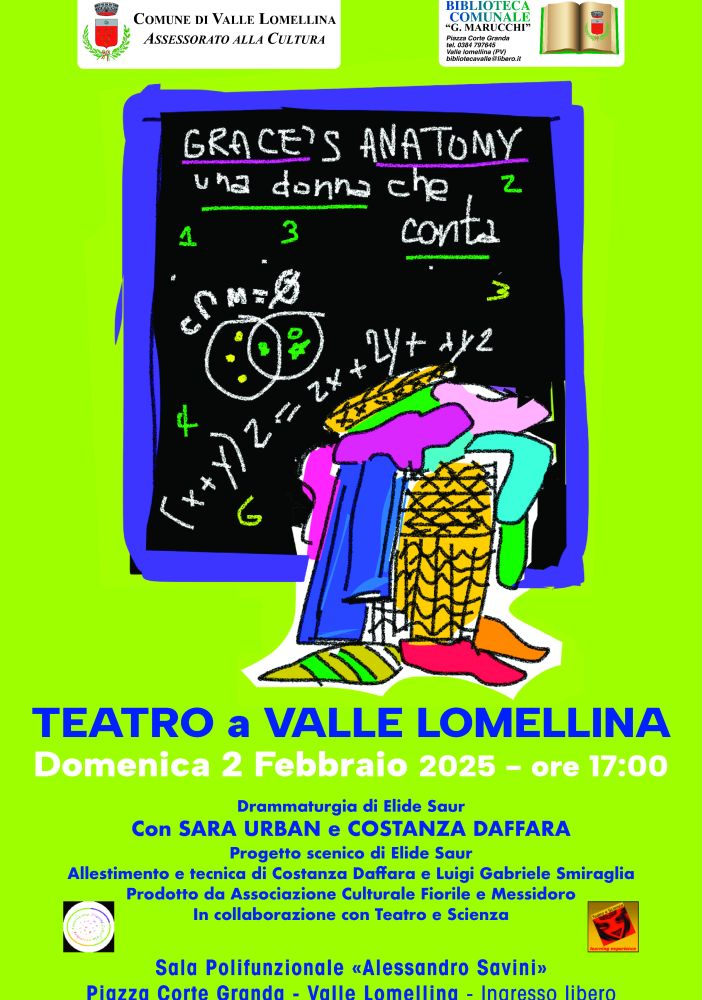 Valle: torna il teatro alla sala polifunzionale Savini con &quot;Grace’s Anatomy, Una donna che conta&quot;