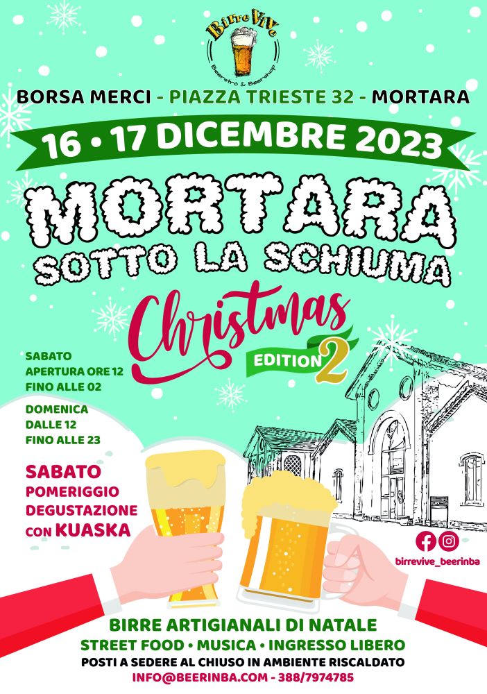 “Mortara sotto la schiuma” si prepara a vivere la sua seconda edizione natalizia in Borsa Merci