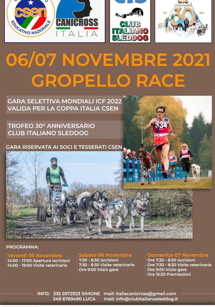 Sleddog e Canicross in Lomellina, la riserva San Massimo scelta per ospitare la gara selettiva mondiali Icf 2022