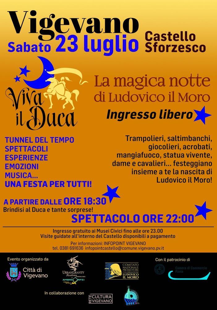 Vigevano: 1° edizione di &quot;Viva il Duca - la magica notte di Ludovico il Moro&quot;