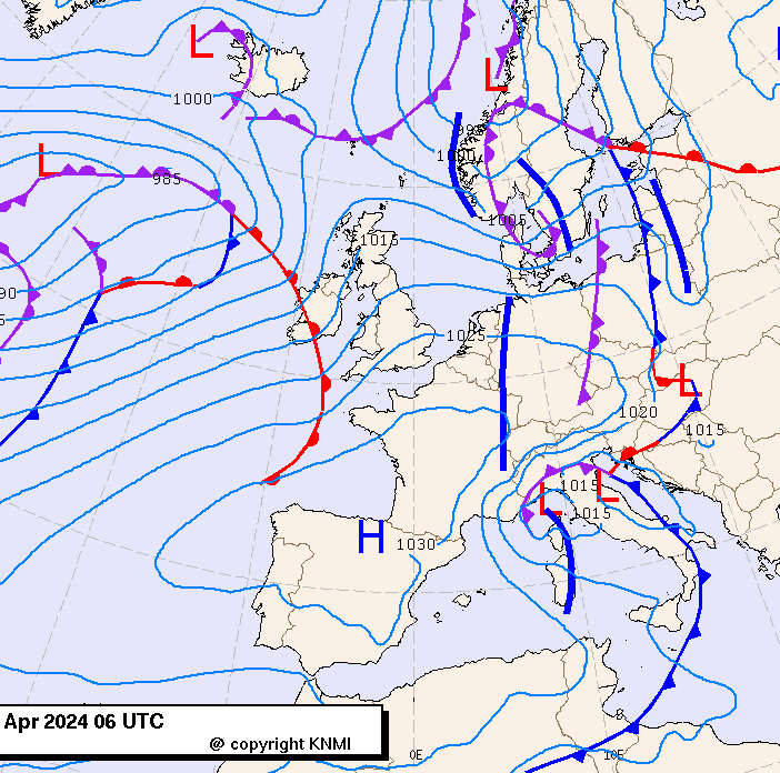 Previsioni meteo per mercoledì 10, giovedì 11, venerdì 12 (aprile)