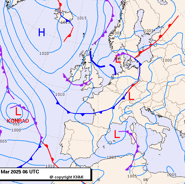 Previsioni meteo per mercoledì 12, giovedì 13, venerdì 14 (marzo)