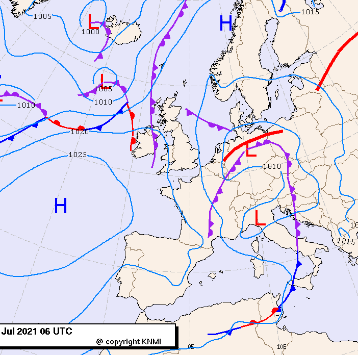 Previsioni meteo per mercoledì 14, giovedì 15, venerdì 16 (luglio)