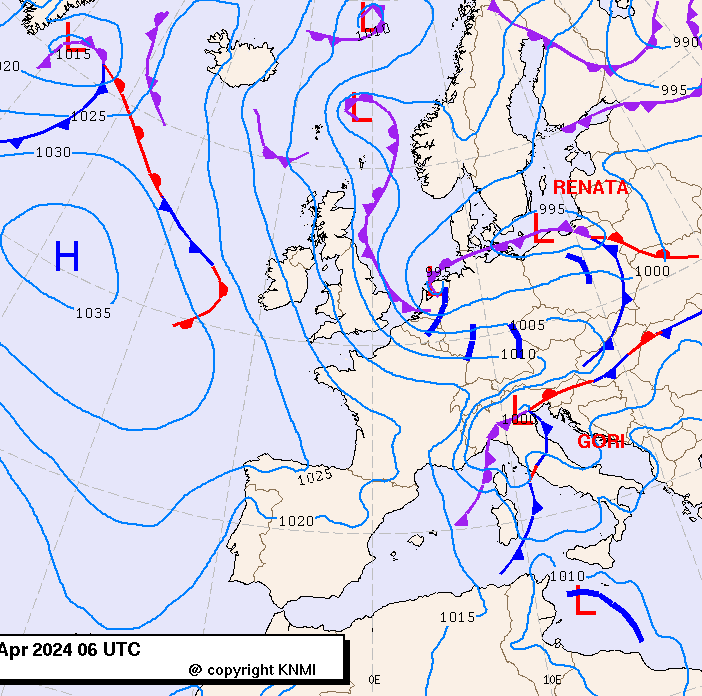 Previsioni meteo per martedì 16, mercoledì 17, giovedì 18 (aprile)