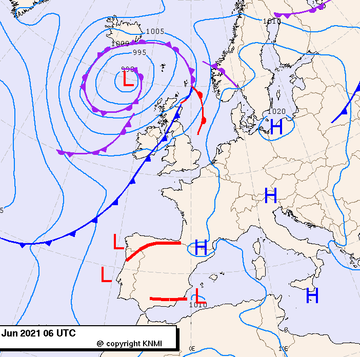 Previsioni meteo per mercoledì 16, giovedì 17, venerdì 18 (giugno)