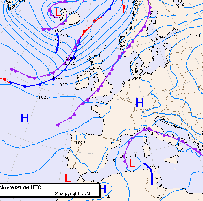 Previsioni meteo per martedì 16, mercoledì 17, giovedì 18 (novembre)
