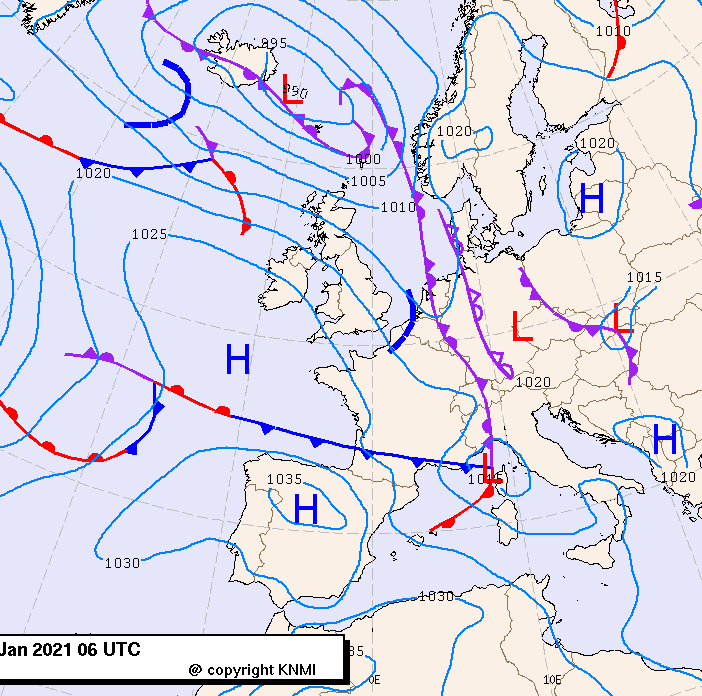 Previsioni meteo per domenica 17, lunedì 18, martedì 19 (gennaio)
