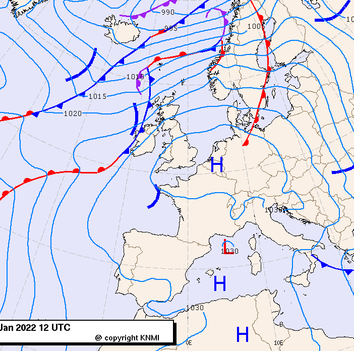 Previsioni meteo per martedì 18, mercoledì 19, giovedì 20 (gennaio)