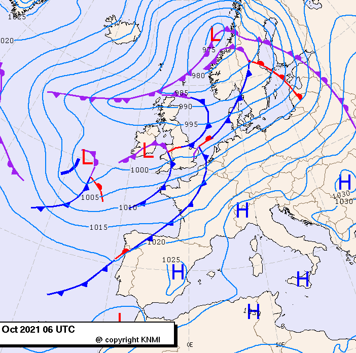 Previsioni meteo per mercoledì 20, giovedì 21, venerdì 22 (ottobre)