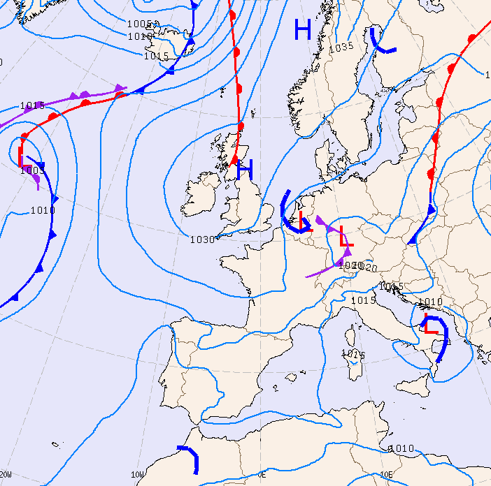 Previsioni meteo per domenica 21, lunedì 22, martedì 23 (aprile)