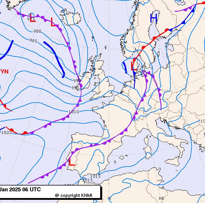 Previsioni meteo per giovedì 23, venerdì 24, sabato 25 (gennaio)