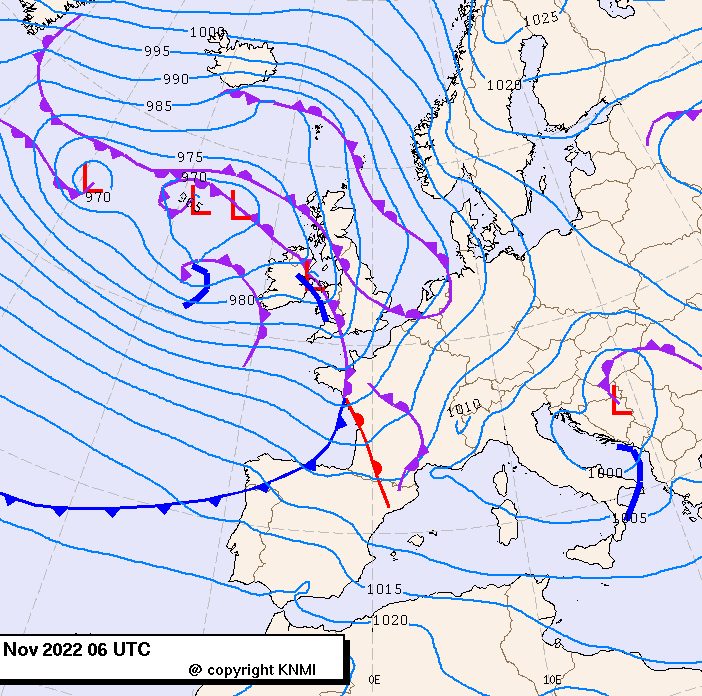 Previsioni meteo per mercoledì 23, giovedì 24, venerdì 25 (novembre)