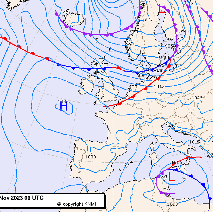 Previsioni meteo per giovedì 23, venerdì 24, sabato 25 (novembre)