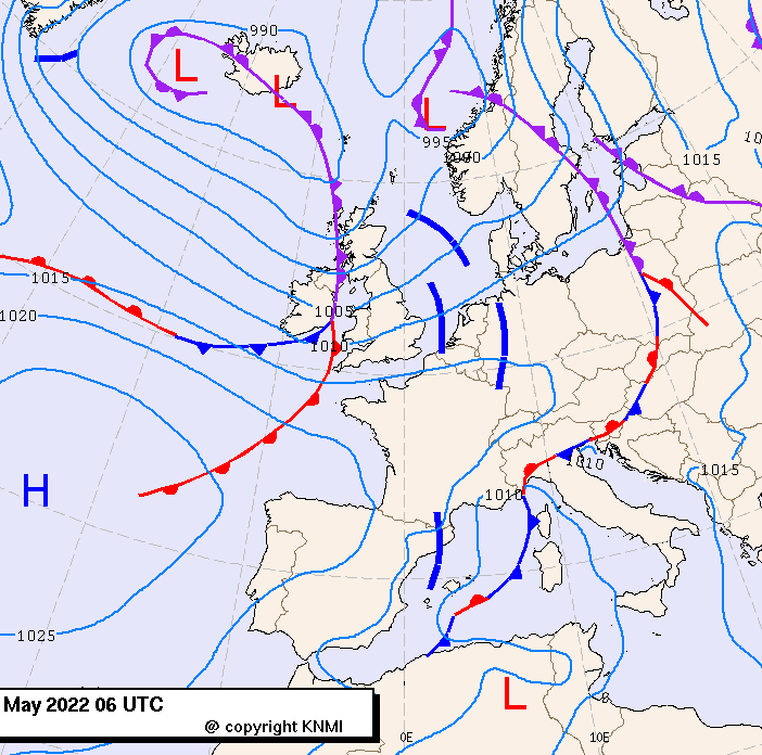 Previsioni meteo per mercoledì 25, giovedì 26, venerdì 27 (maggio)