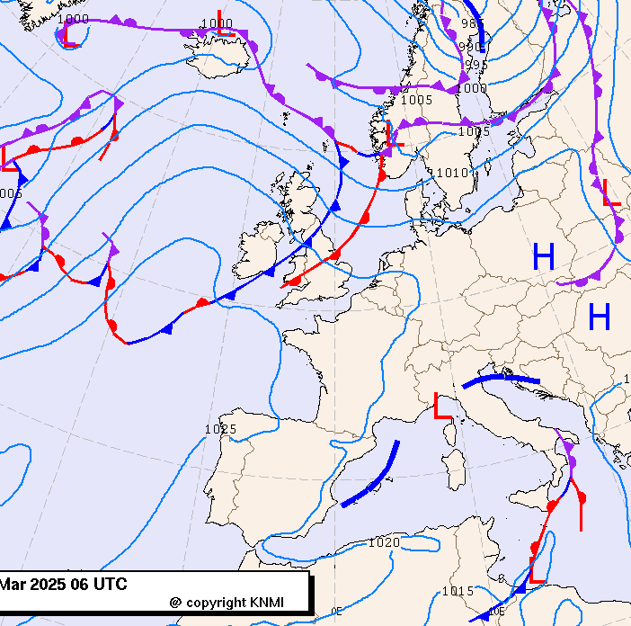 Previsioni meteo per martedì 25, mercoledì 26, giovedì 27 (marzo)