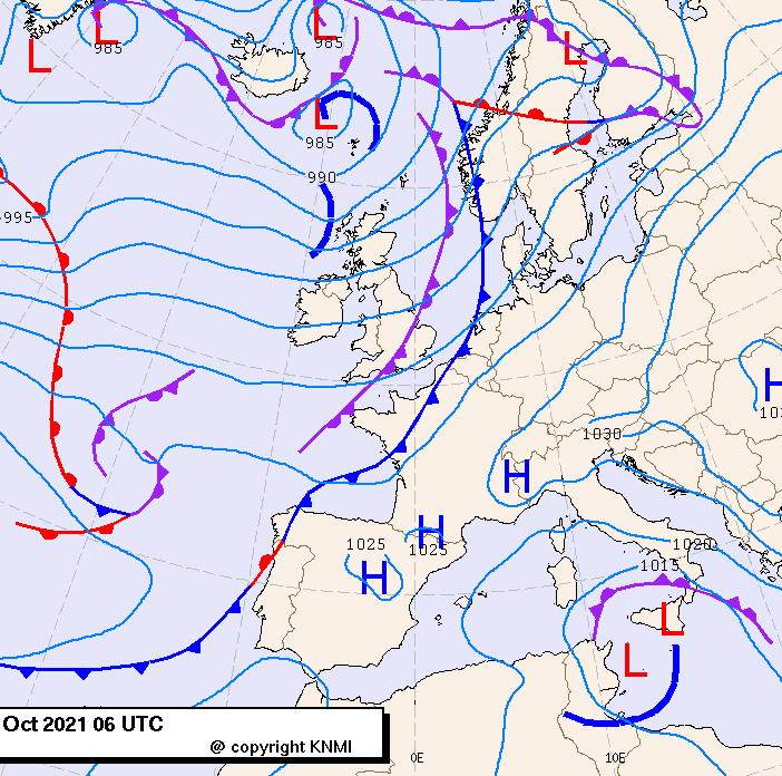 Previsioni meteo per lunedì 25, martedì 26, mercoledì 27 (ottobre)