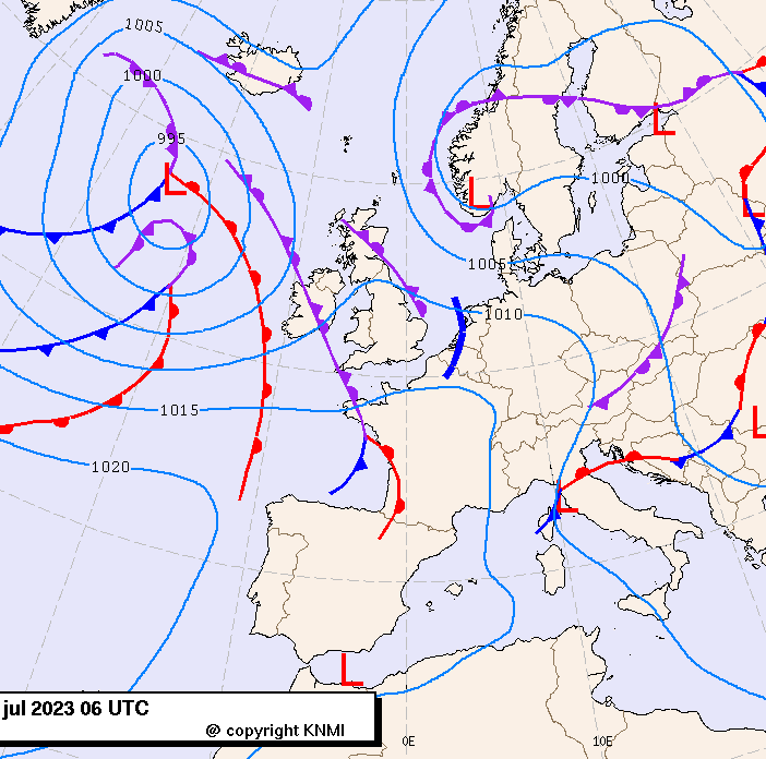 Previsioni meteo per mercoledì 26, giovedì 27, venerdì 28 (luglio)