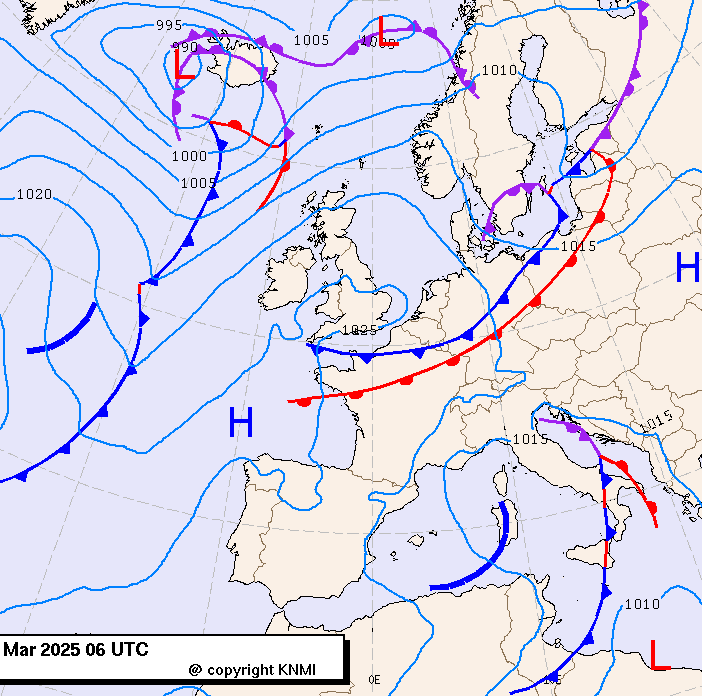 Previsioni meteo per mercoledì 26, giovedì 27, venerdì 28 (marzo)