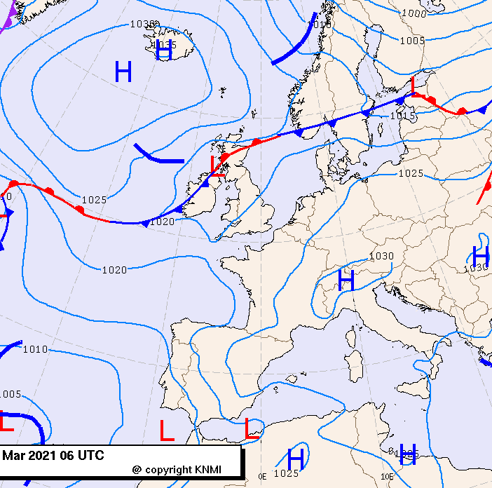 Previsioni meteo per mercoledì 31, giovedì 1, venerdì 2 (marzo-aprile)
