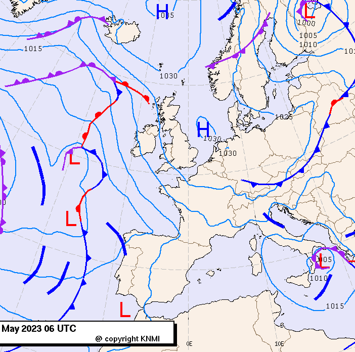 Previsioni meteo per mercoledì 3, giovedì 4, venerdì 5 (maggio)