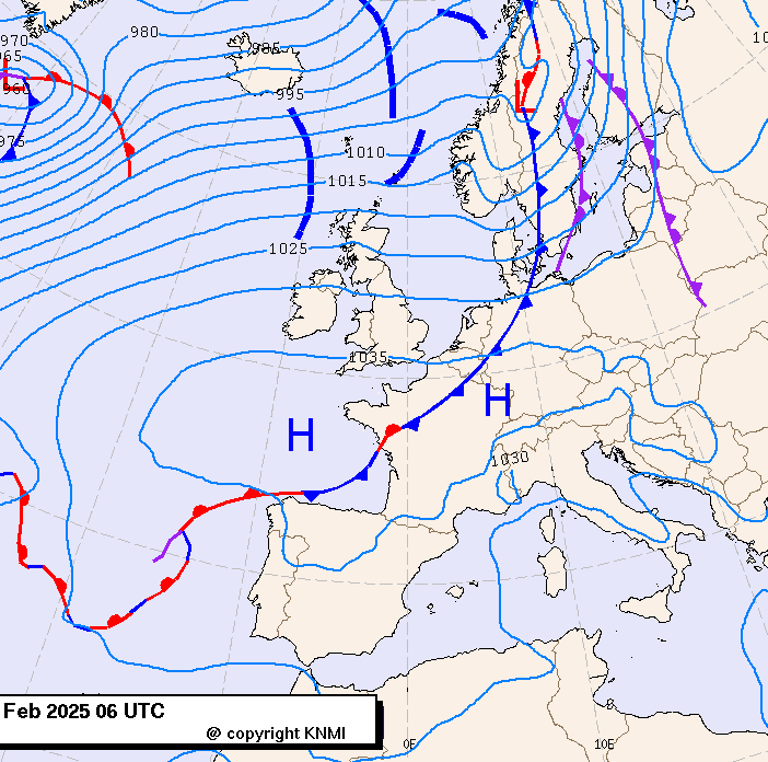 Previsioni meteo per mercoledì 5, giovedì 6, venerdì 7 (febbraio)