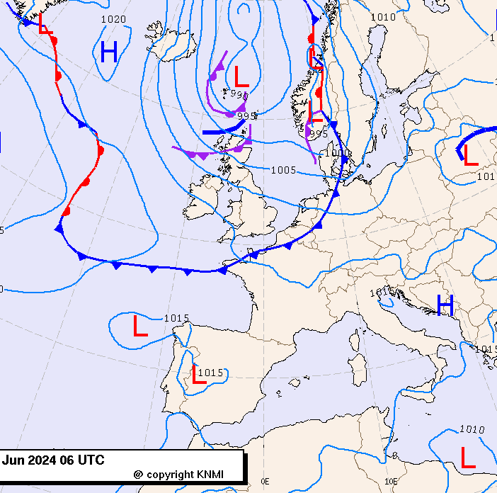 Previsioni meteo per mercoledì 5, giovedì 6, venerdì 7 (giugno)
