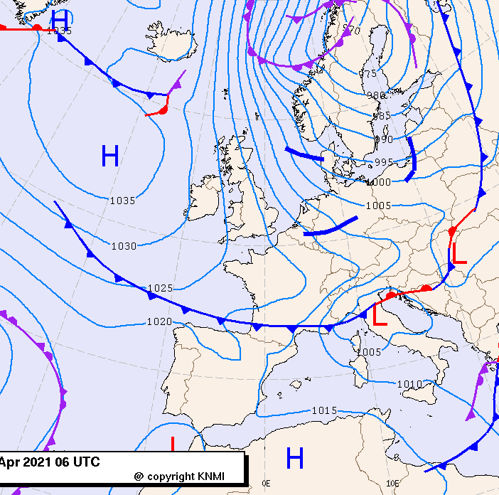 Previsioni meteo per martedì 6, mercoledì 7, giovedì 8 (aprile)