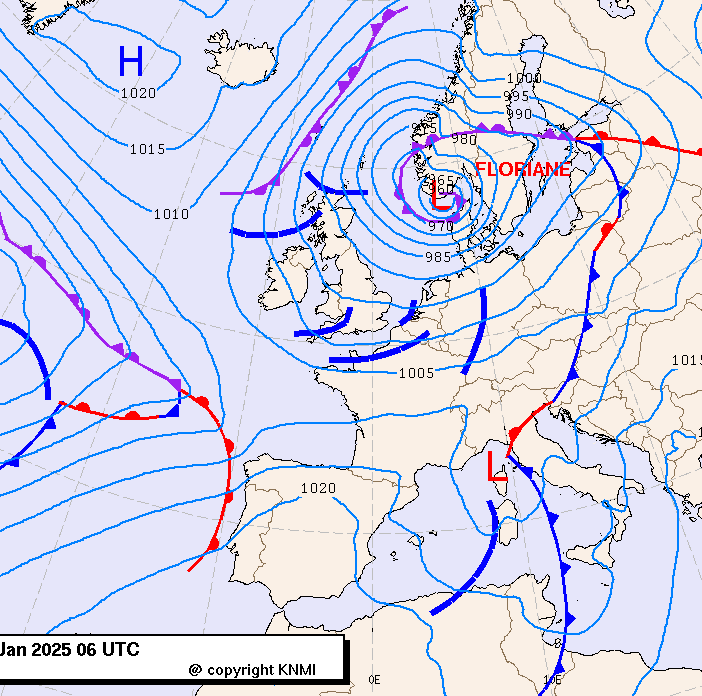 Previsioni meteo per martedì 7, mercoledì 8, giovedì 9 (gennaio)