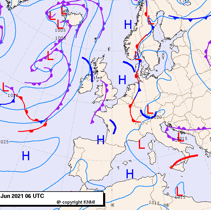 Previsioni meteo per lunedì 7, martedì 8, mercoledì 9 (giugno)