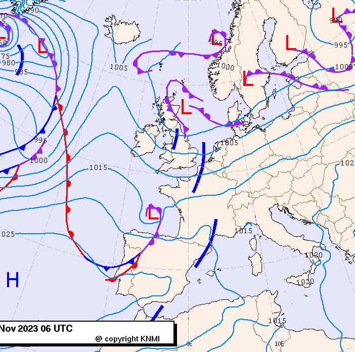 Previsioni meteo per martedì 7, mercoledì 8, giovedì 9 (novembre)