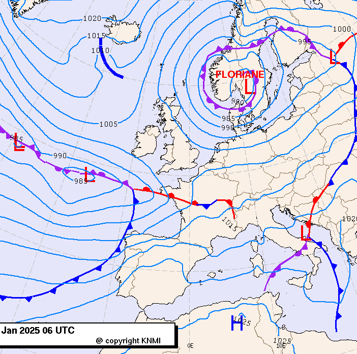 Previsioni meteo per mercoledì 8, giovedì 9, venerdì 10 (gennaio)