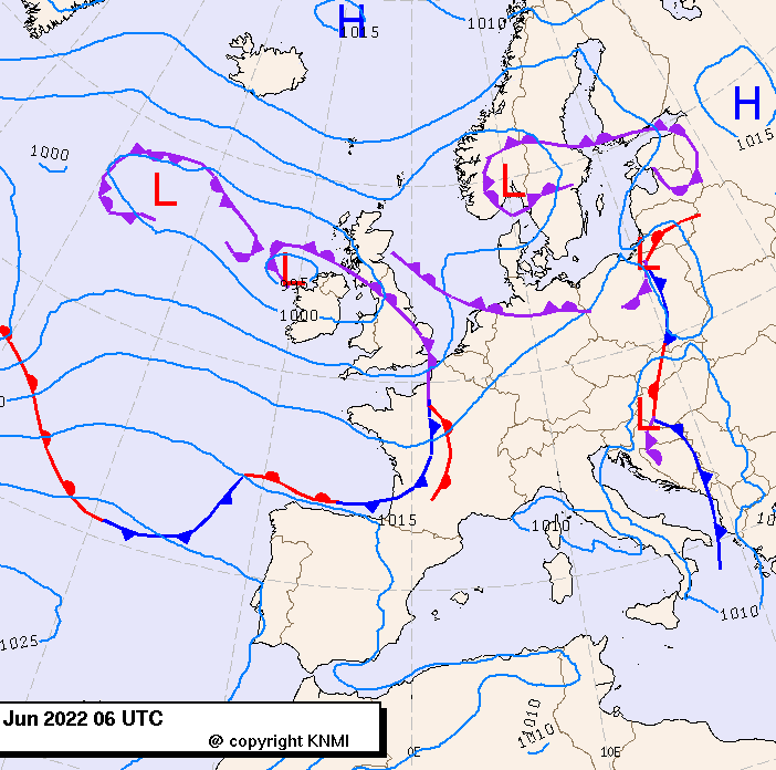 Previsioni meteo per mercoledì 8, giovedì 9, venerdì 10 (giugno)