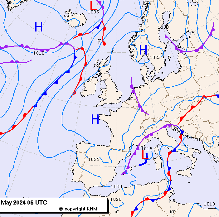 Previsioni meteo per mercoledì 8, giovedì 9, venerdì 10 (maggio)
