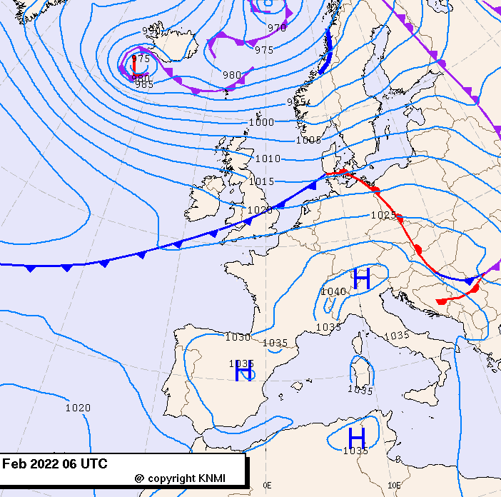 Previsioni meteo per mercoledì 9, giovedì 10, venerdì 11 (febbraio)
