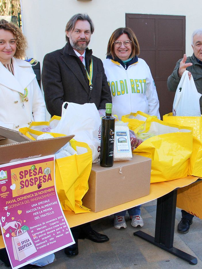 Pavia, raccolti oltre 400 chili di “spesa sospesa” durante la Giornata del Ringraziamento Coldiretti