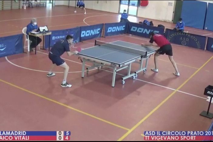 Tennistavolo serie A1: trasferta amara per la Pellicceria Cane Vigevano. Troppo forte il Circolo Prato