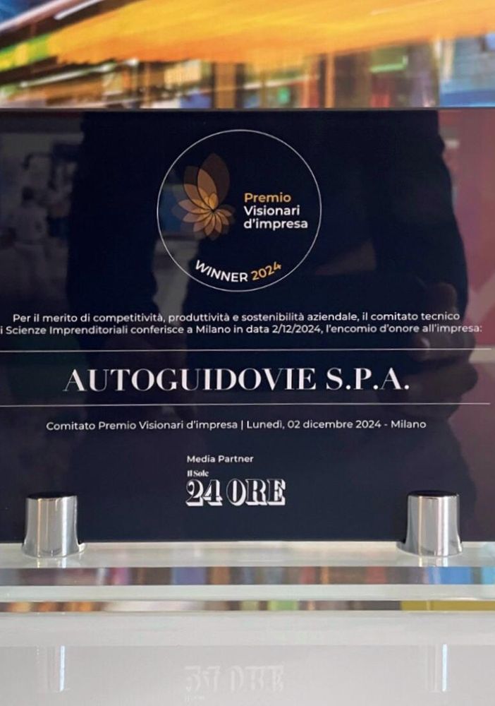 Autoguidovie si aggiudica il “Premio Visionari d’Impresa”