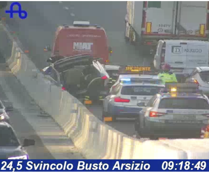 L'incidente visto dalle telecamere di Autostrade per l'Italia